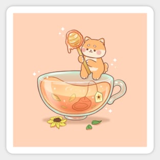 Shiba Honey Tea Cup Sticker